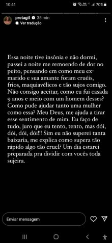 Preta GIl traição / Reprodução/Instagram