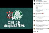Rony, do Palmeiras, compartilha vídeo com escudo do Corinthians Cabeçuda antes de clássico