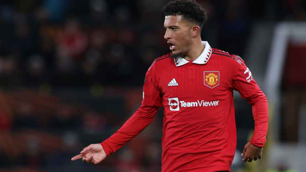 Sancho em ação pelo Manchester United; clube o afastou por problemas disciplinares
