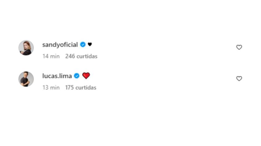 Sandy e Lucas Lima reagem ao desabafo de Bruna Guerin / Reprodução/Bruna Guerin/Instagram