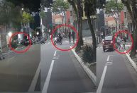 Câmera flagra sequência de três assaltos em menos de uma hora na mesma rua de SP