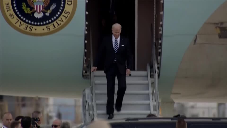 U.S. president Joe Biden lands in Israel