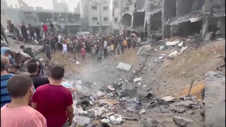 Dozens reported killed after Israeli air strike on Gaza refugee camp