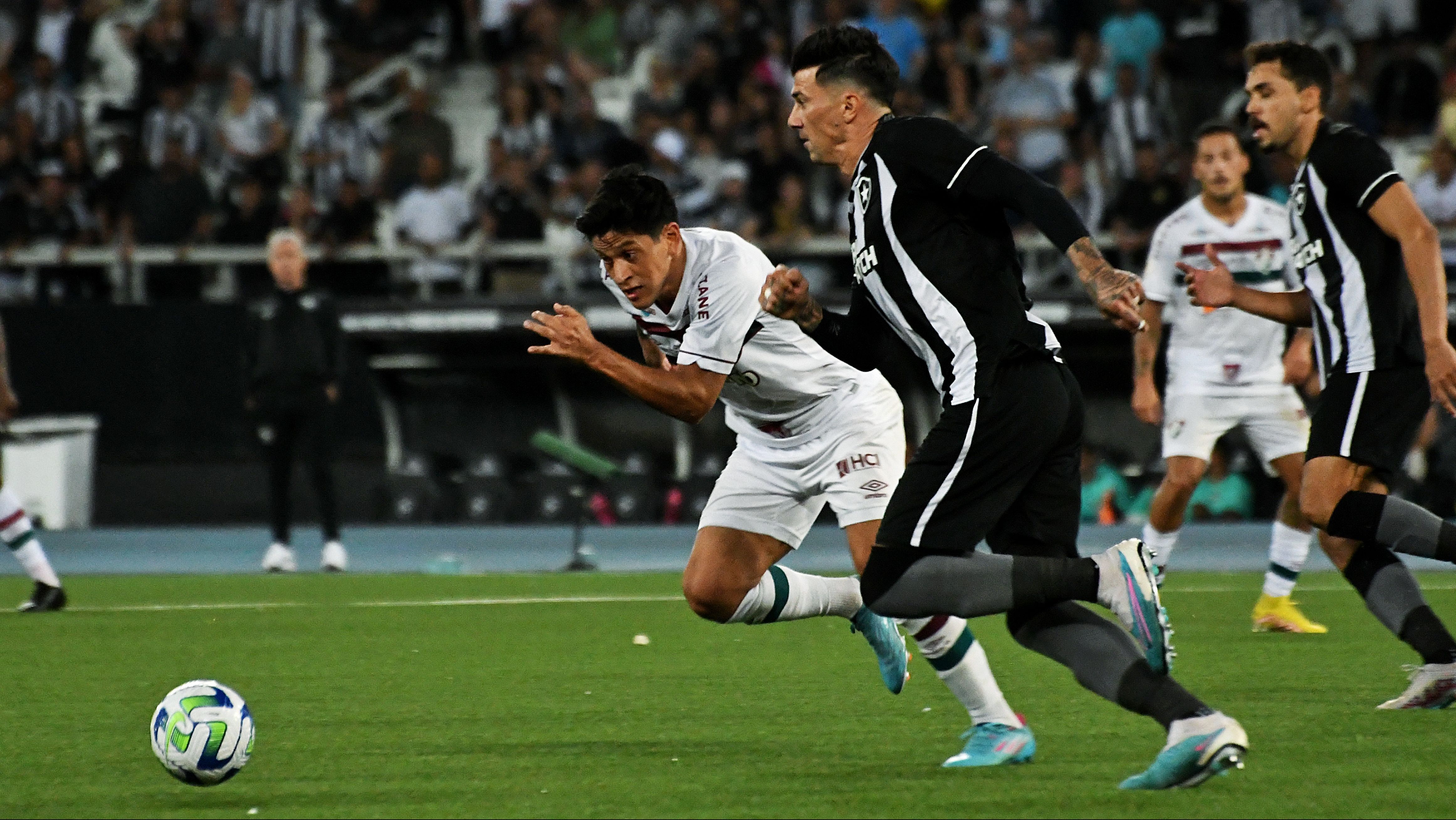 Botafogo e Fluminense em campo pelo primeiro turno do Campeonato Brasileiro