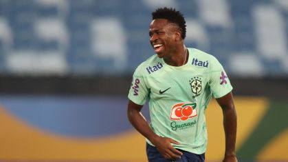 Vinicius Jr. no treino Seleção Brasileira em Cuiabá