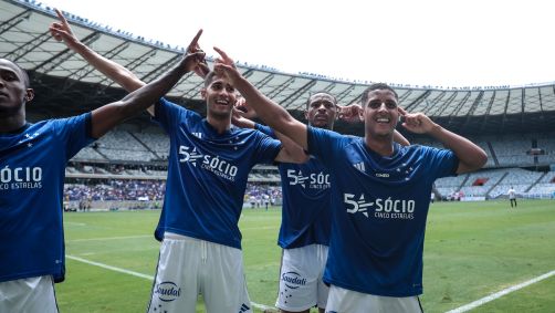 Jogadores do Cruzeiro comemoram título da Copa do Brasil Sub-20