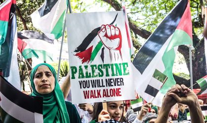 Ato pela paz na Palestina realizado em SP