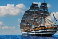 “Navio mais bonito do mundo” chega ao Brasil; veja imagens