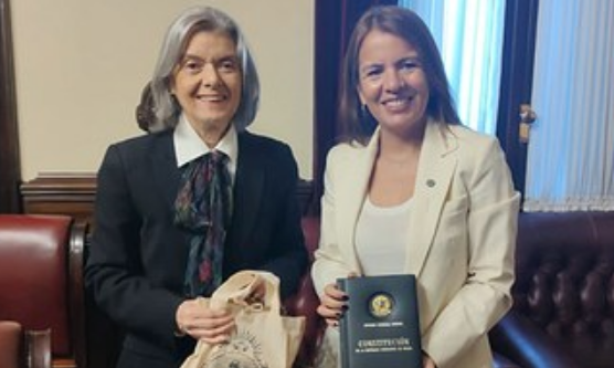 Carmén Lúcia teve audiência com a vice-presidente do Conselho da Magistratura do Poder Judicial da Argentina, a juíza Agustina Díaz Cordero