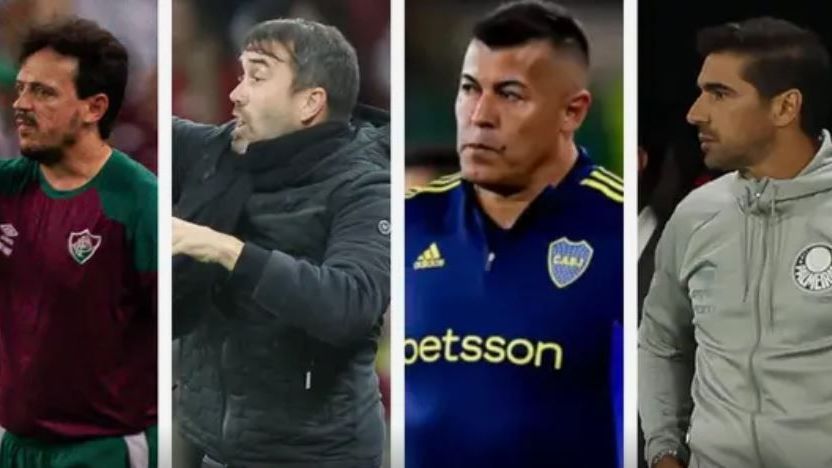 Fernando Diniz, Eduardo Coudet, Jorge Almirón e Abel Ferreira