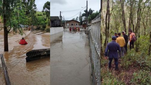 Regiões alagadas no estado de Santa Catarina nesta quinta-feira (5) são consequência do novo ciclone extratropical que afetou a região Sul