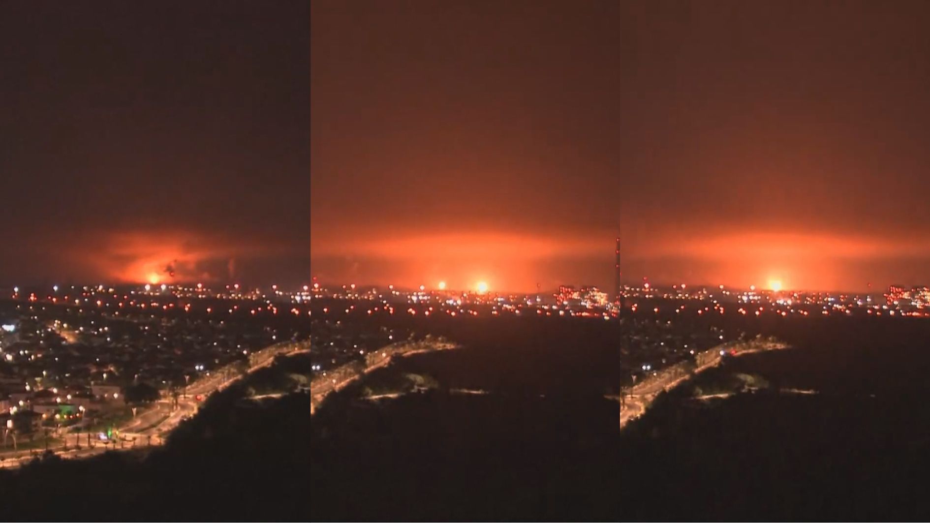 Imagens mostram bombardeios atingindo a cidade de Ashkelon, no sul de Israel, nesta sexta-feira (27)