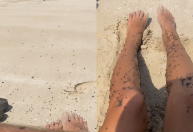 Casal é surpreendido por infestação de moscas em praia na Austrália; assista