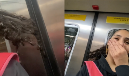 Vídeo: Jovem fica presa em metrô de São Paulo após prender o cabelo na porta do vagão
