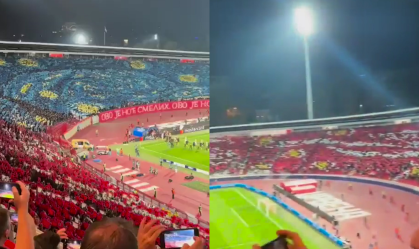 Vídeo: Torcida do Estrela Vermelha reproduz "A Noite Estrelada" em mosaico