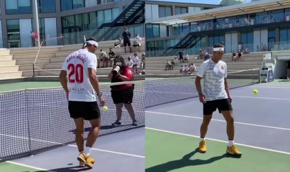 Vídeo: Rafael Nadal impressiona ao fazer embaixadinhas com bola de tênis