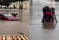 Policial resgata motorista durante enchente em Nova Jersey (EUA); veja vídeo
