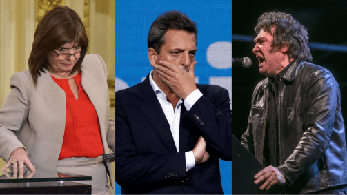 Bullrich, Massa e Milei / Argentina