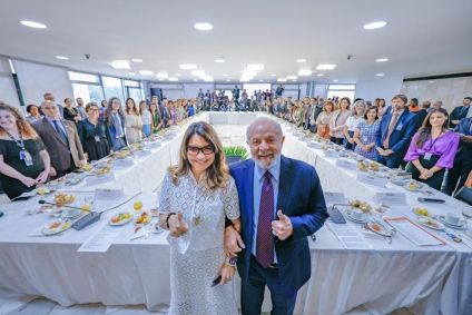 Lula recebe jornalistas em café da manhã promovido no dia do seu aniversário de 78 anos, nesta sexta-feira (27)
