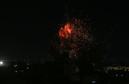 Bombardeio noturno na Faixa de Gaza