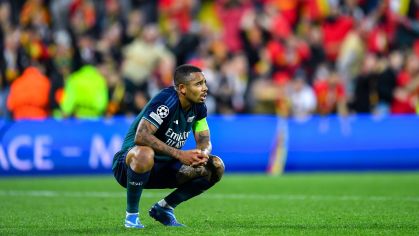 Gabriel Jesus fez o gol do Arsenal em derrota contra o Lens