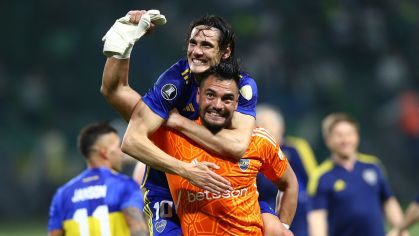 Sergio Romero e Cavani comemoram classificação do Boca à final da Libertadores