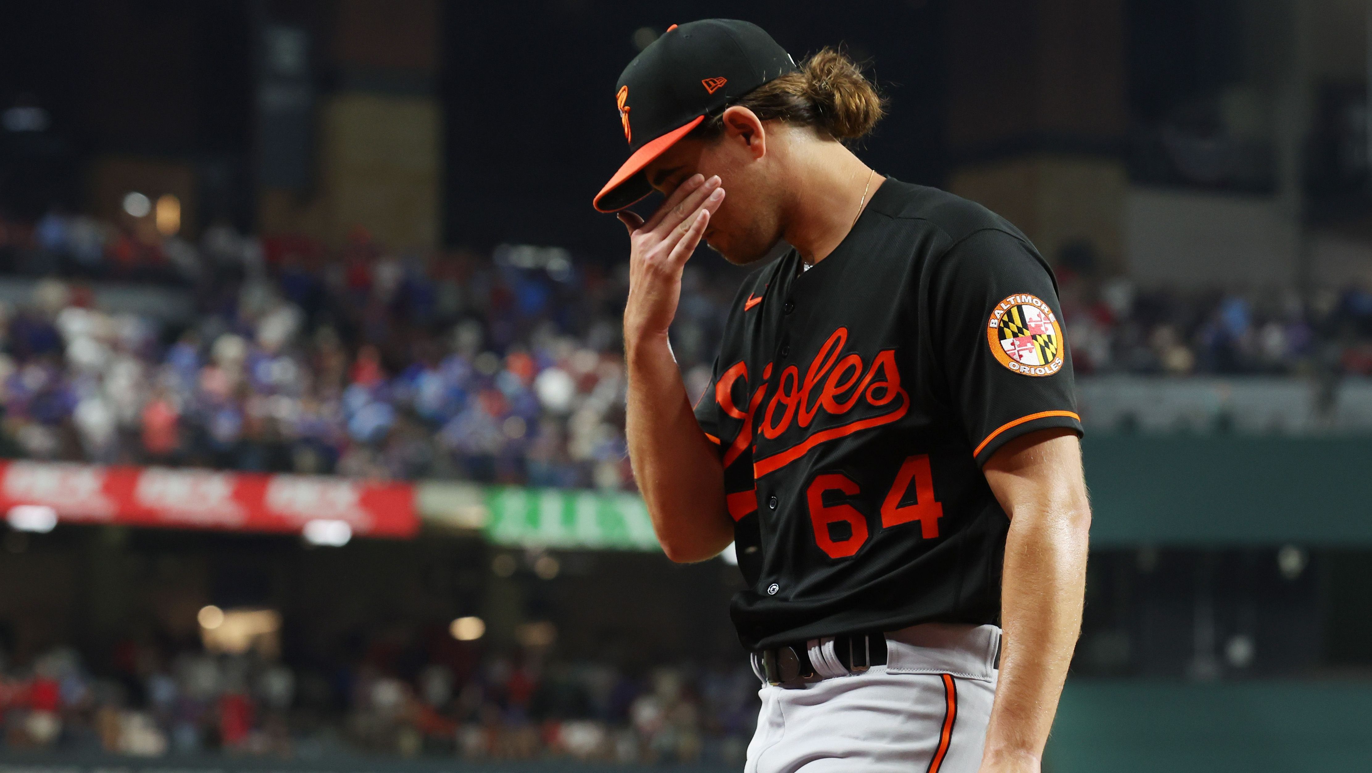 Dean Kremer, do Baltimore Orioles, foi titular nesta terça contra o Texas Rangers