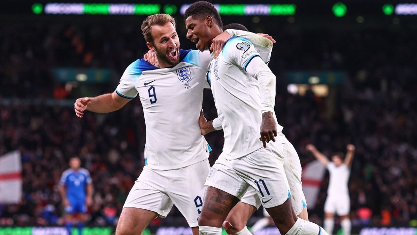 Harry Kane é a esperança de gols da Inglaterra na Euro; já Rashford não foi convocado por Southgate / Charlotte Wilson/Offside/Offside via Getty Images