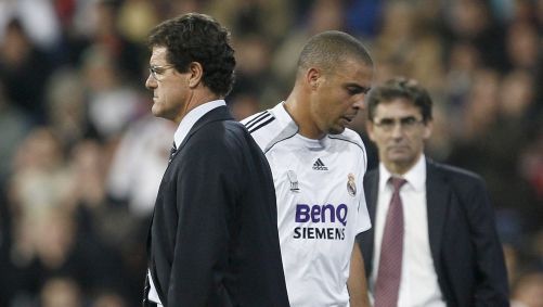 Fabio Capello e Ronaldo nos tempos de Real Madrid