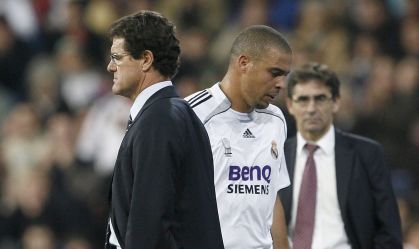 Fabio Capello e Ronaldo nos tempos de Real Madrid