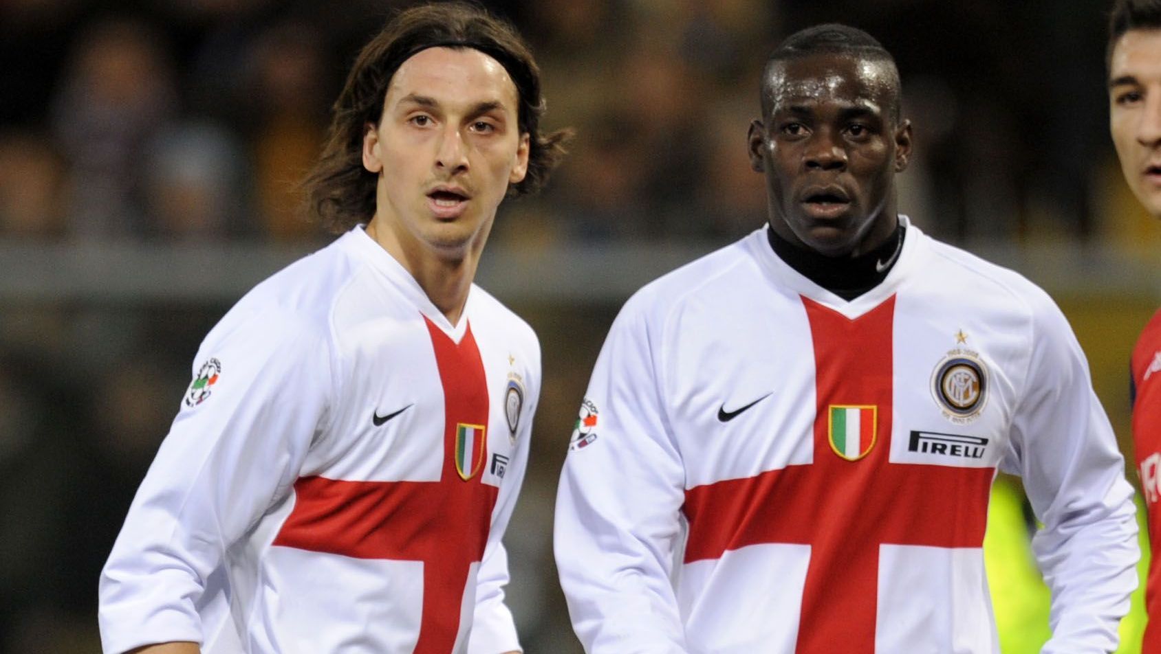 Ibrahimovic e Balotelli quando atuaram juntos pela Inter de Milão, em 2009