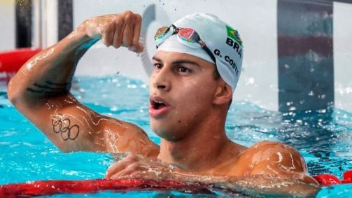 Guilherme Costa conquistou o ouro nos 400m livre do Pan de Santiago