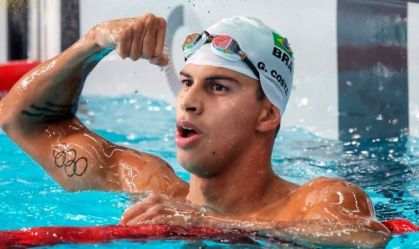 Guilherme Costa conquistou o ouro nos 400m livre do Pan de Santiago