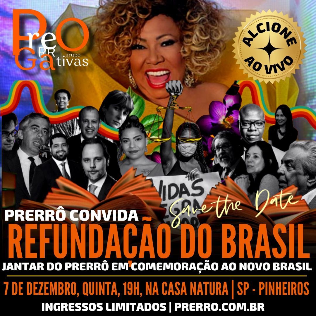 Grupo Prerrogativas organizará jantar de fim de ano, em São Paulo, com show da cantora Alcione. / Reprodução