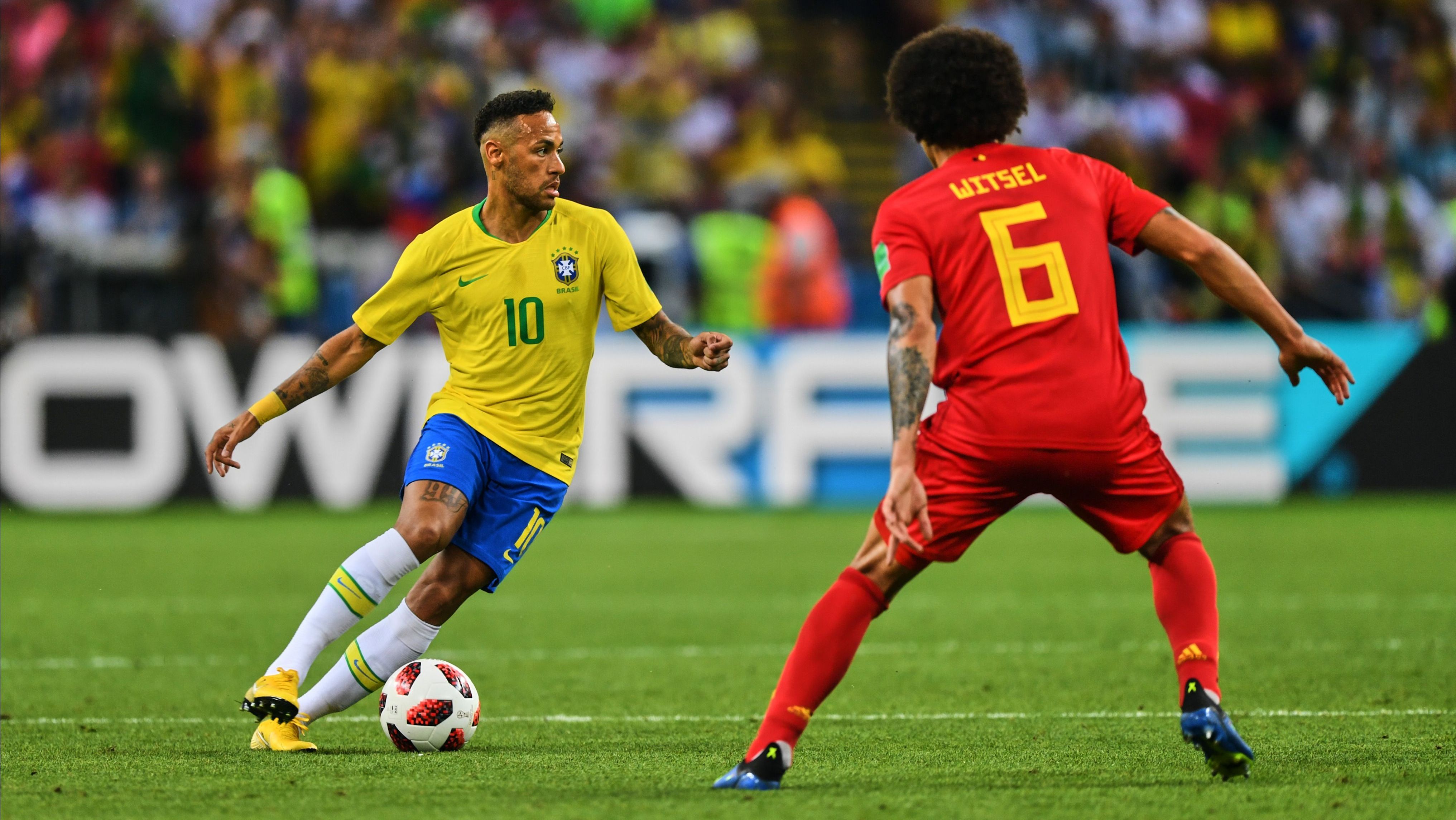 Neymar na derrota do Brasil na Copa do Mundo de 2018 contra a Bélgica