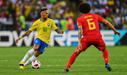 Neymar na derrota do Brasil na Copa do Mundo de 2018 contra a Bélgica