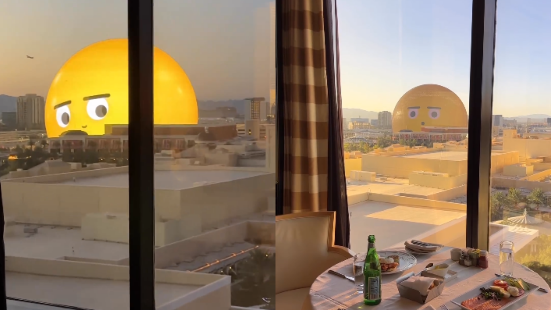 Emoji gigante na Sphere, em Las Vegas