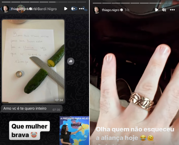 Thiago Nigro publica "ameaça" que sofreu de Maíra Cardi / Reprodução/Instagram