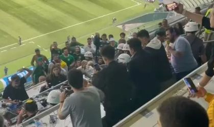 Confusão na tribuna de imprensa após Palmeiras x Boca Juniors