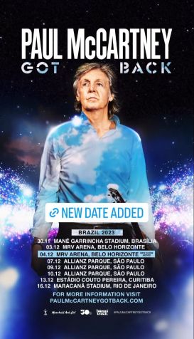 Apresentação extra está marcada para 4 de dezembro / Reprodução/Paul McCartney/Instagram