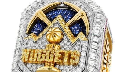 O anel de campeão foi feita pela Jason's Jewelry e entregue ao Denver Nuggets