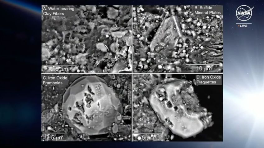 A análise inicial revelou alguns dos diferentes elementos contidos na amostra do asteroide Bennu / Nasa