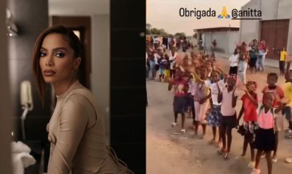 Anitta reagiu a vídeo no qual crianças a agradecem por doação