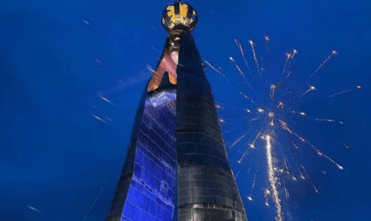 Estátua de Nossa Senhora maior do que o Cristo Redentor é inaugurada em Aparecida