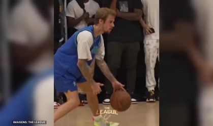 Justin Bieber mostra habilidade no basquete amador
