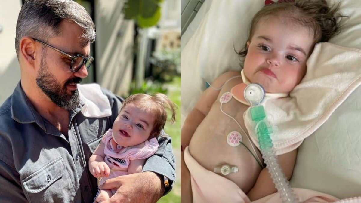 Filha de Juliano Cazarré está recebendo cuidados médicos em casa