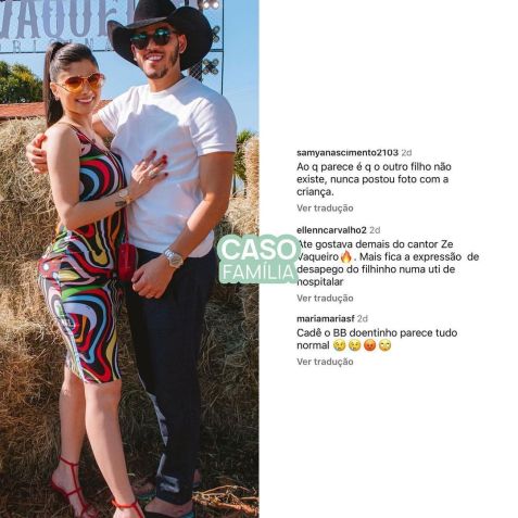 Internautas criticam Zé Vaqueiro e esposa / Reprodução/ Instagram