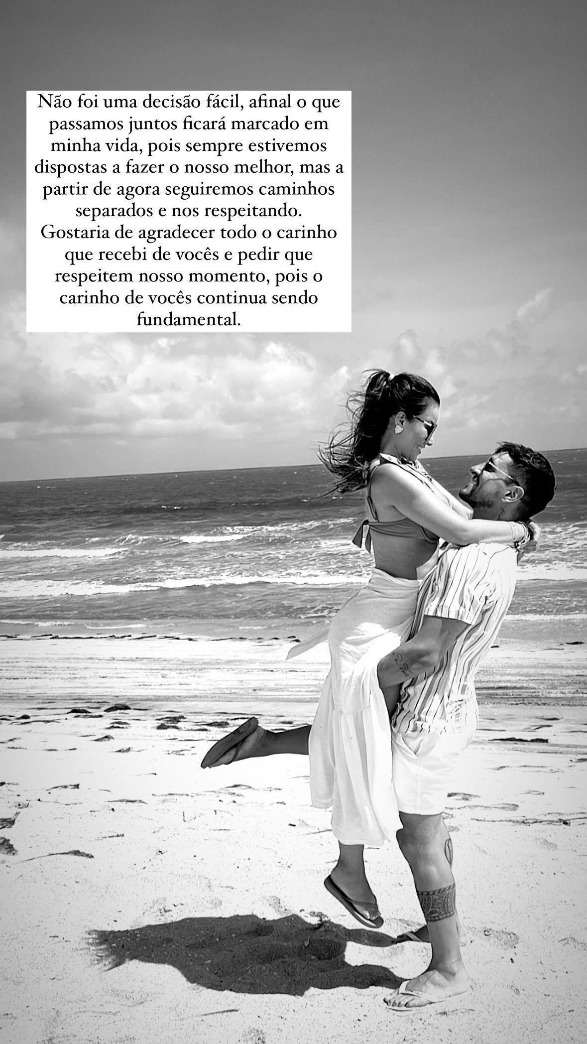 Daniel também se manifestou nas redes sociais sobre o término / Reprodução/Daniel Manzoni/Instagram