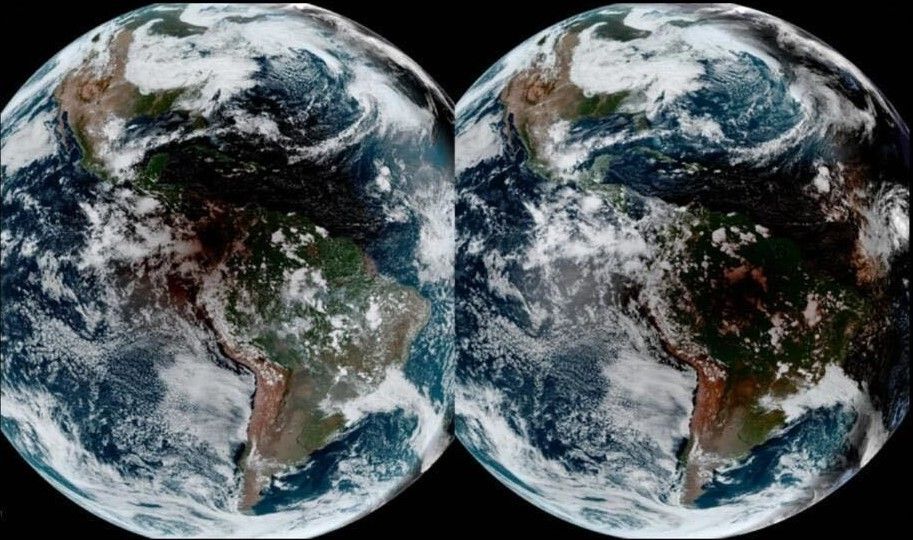 Imagens de satélite mostram sombra da Lua sobre Brasil durante eclipse ...