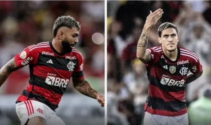 Gabigol e Pedro não vivem grandes momentos com a camisa do Flamengo